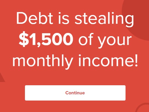 Debt Stealing Income Red Modal